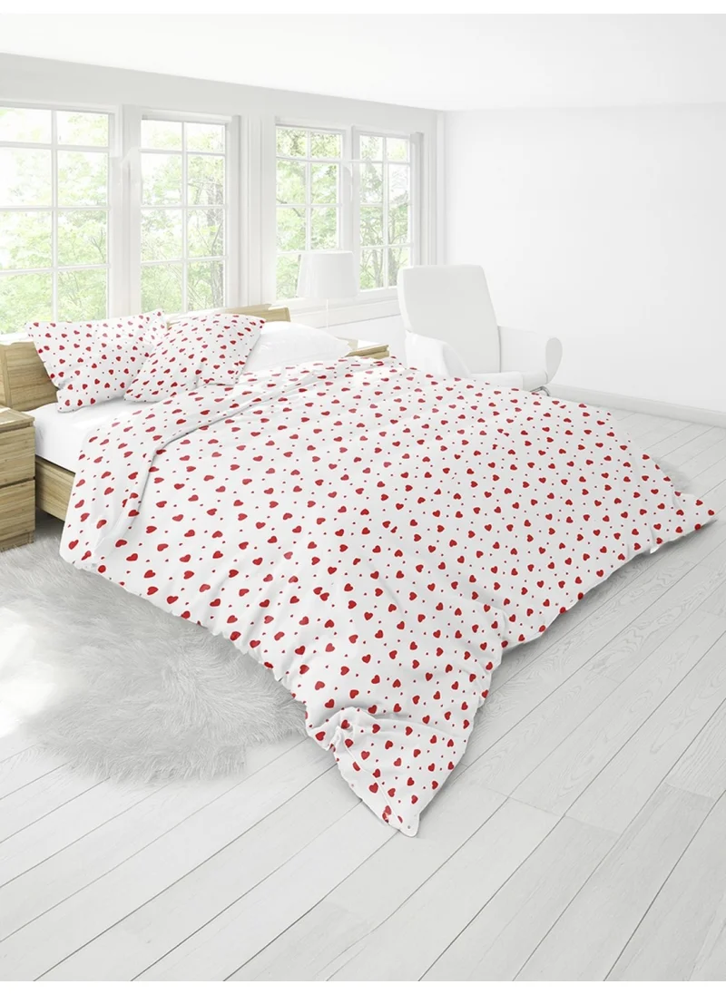 Favora Red Heart Double Duvet Cover Set