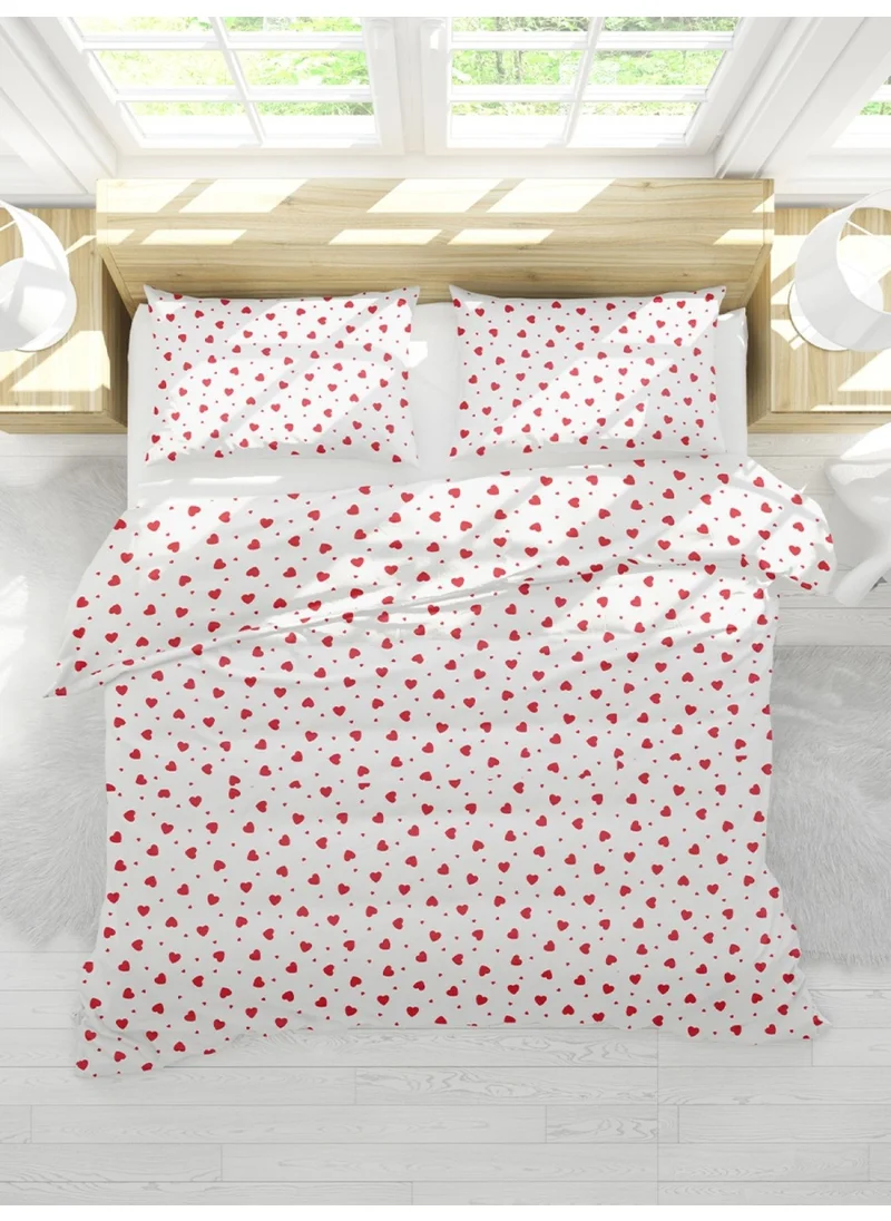 Favora Red Heart Double Duvet Cover Set