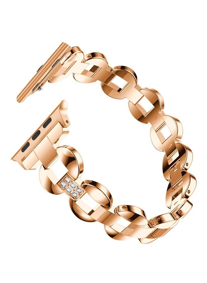 آيسانك سوار بديل لمجموعة ساعات أبل سيريز 3/2/1 ذهبي - Image 1