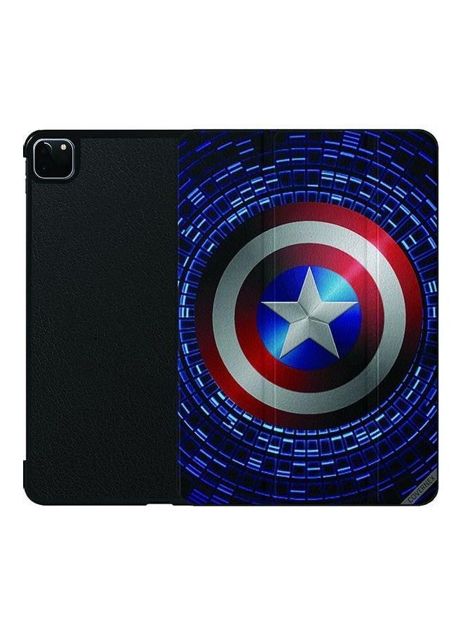 NIBEMINENT Captain America Shield Protective Case Cover For Apple iPad Pro 2nd Gen Multicolour - Image 2