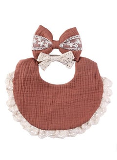 Bambimici -Camila Ribbons Headband & Baby Bib Set - Old Rose