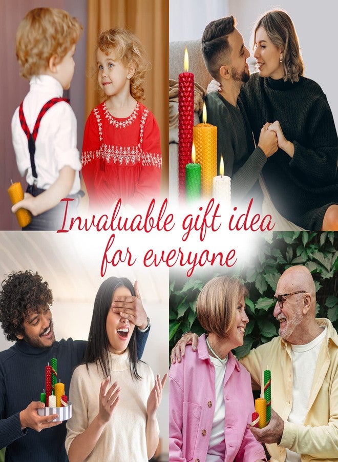 Candleology Christmas Candle Rolling Kit - Beeswax Candle Making Kit for Kids & Adults (Christmas, Hanukkah, Kwanzaa) - DIY Winter Candles Craft Project - Image 5