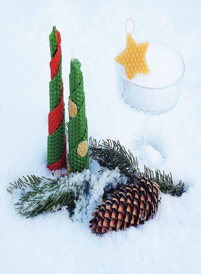 Candleology Christmas Candle Rolling Kit - Beeswax Candle Making Kit for Kids & Adults (Christmas, Hanukkah, Kwanzaa) - DIY Winter Candles Craft Project - Image 4