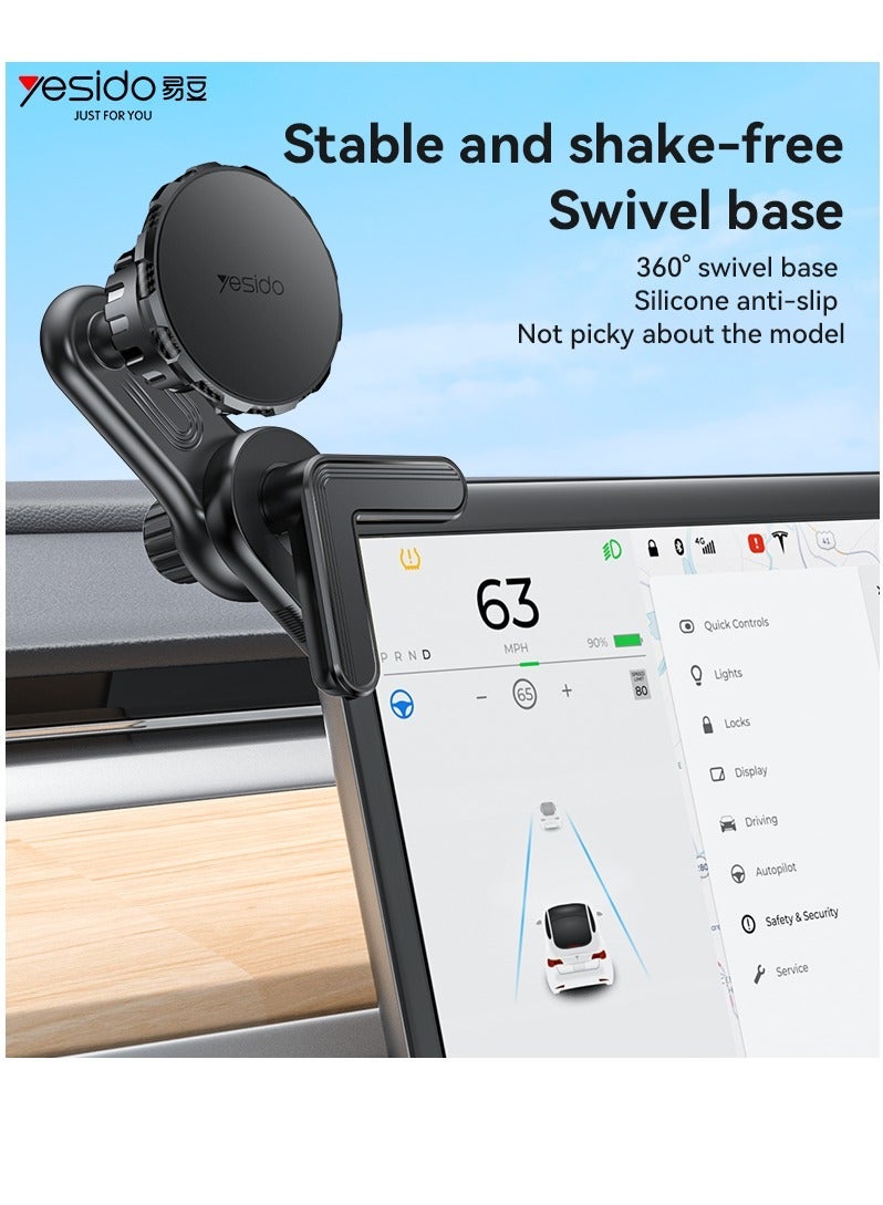 Yesido C212 Built-in Base Locking Knob Floating Screen Snap-on Magnet Car Phone Holder - Image 3