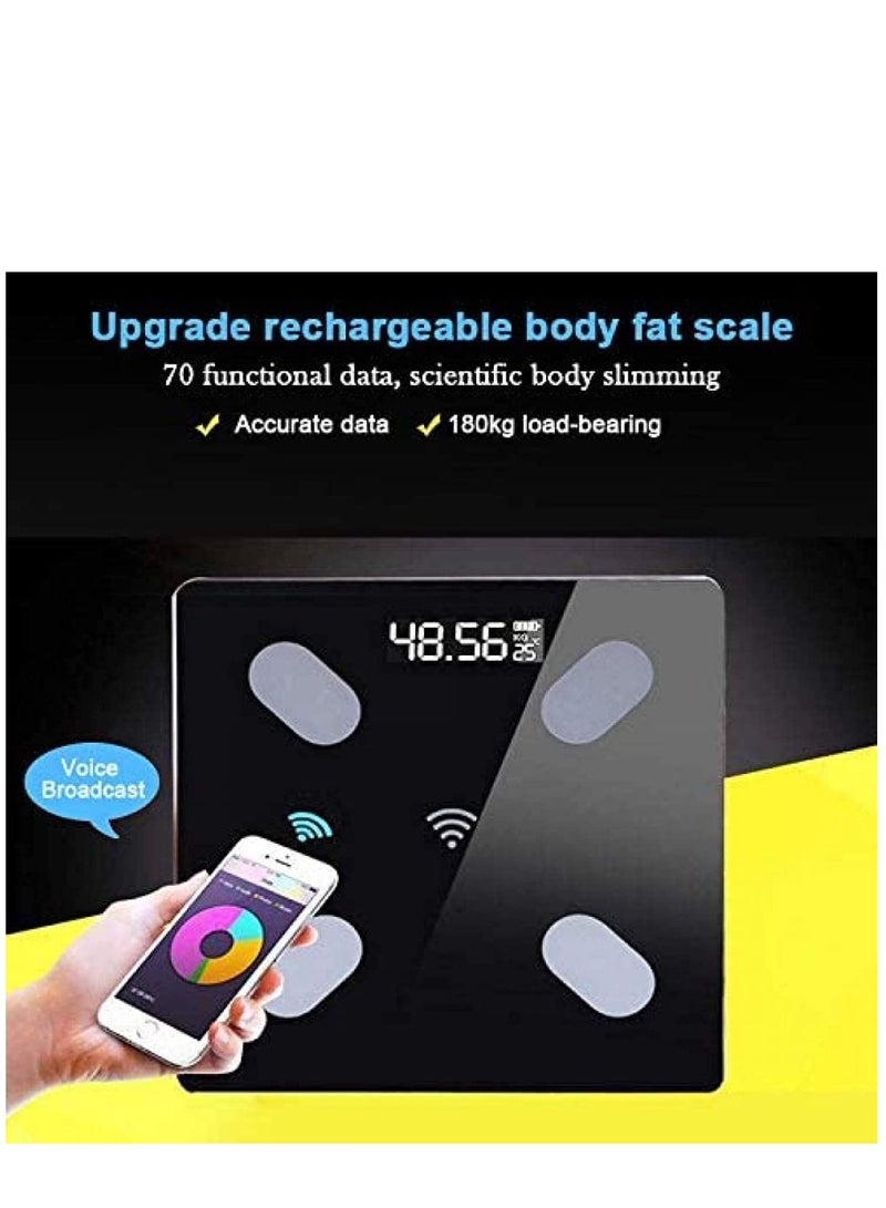 SYOSI Weight Scales Smart Body Fat Body Composition Scales BMI Analyzer Bluetooth Electronic Weighing Scale, Body Composition Monitors with Smartphone App Useful Gift for Home Family - Image 4