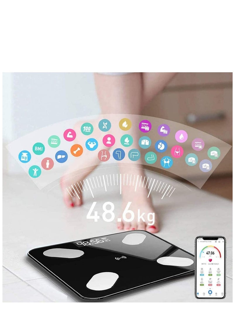 SYOSI Weight Scales Smart Body Fat Body Composition Scales BMI Analyzer Bluetooth Electronic Weighing Scale, Body Composition Monitors with Smartphone App Useful Gift for Home Family - Image 3