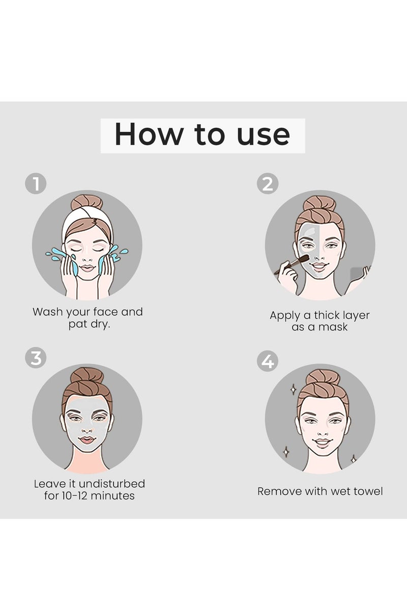 O3+ D-TAN Professional Face Pack for Instant Tan Removal & Glowing Skin with Lactic Acid, Pea Extract & Mint Extract - Ideal for All Skin Types 50g | Detan Pack for Tan Removal for Face and Body - Image 4