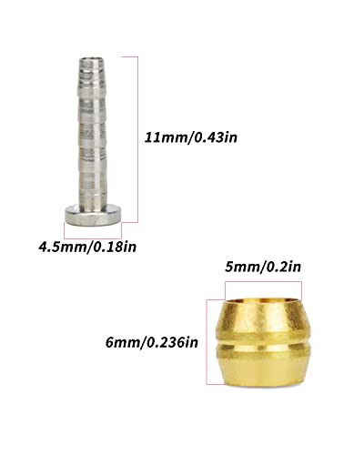 SUUJI 14 PCS BH90 Brake Olive and Barb - Brake brass olive and steel Connecting Insert kit for Shimano Mountain Bike Bicycle BH90 Avid Sram Bike Hydraulic Disc Brake Hose BH90/BH59 - Image 3