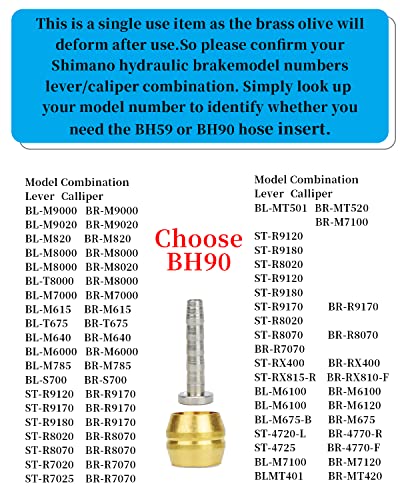 SUUJI 14 PCS BH90 Brake Olive and Barb - Brake brass olive and steel Connecting Insert kit for Shimano Mountain Bike Bicycle BH90 Avid Sram Bike Hydraulic Disc Brake Hose BH90/BH59 - Image 5
