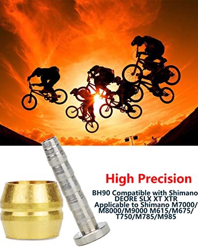 SUUJI 14 PCS BH90 Brake Olive and Barb - Brake brass olive and steel Connecting Insert kit for Shimano Mountain Bike Bicycle BH90 Avid Sram Bike Hydraulic Disc Brake Hose BH90/BH59 - Image 4