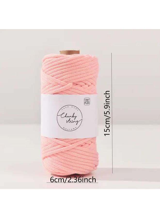 1 Roll Macrame Crafting Rope Natural Color Thick 5mm Diameter Strong Flexible Polyester Wire Like Strand for Macrame Basket Making Jewelry Tapestry Home Decor Multi Purpose Crafting Cord Supplies Decorative Rope Durable Yarn - Image 3