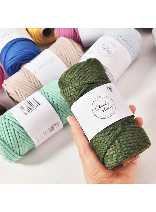 1 Roll Macrame Crafting Rope Natural Color Thick 5mm Diameter Strong Flexible Polyester Wire Like Strand for Macrame Basket Making Jewelry Tapestry Home Decor Multi Purpose Crafting Cord Supplies Decorative Rope Durable Yarn - Image 4