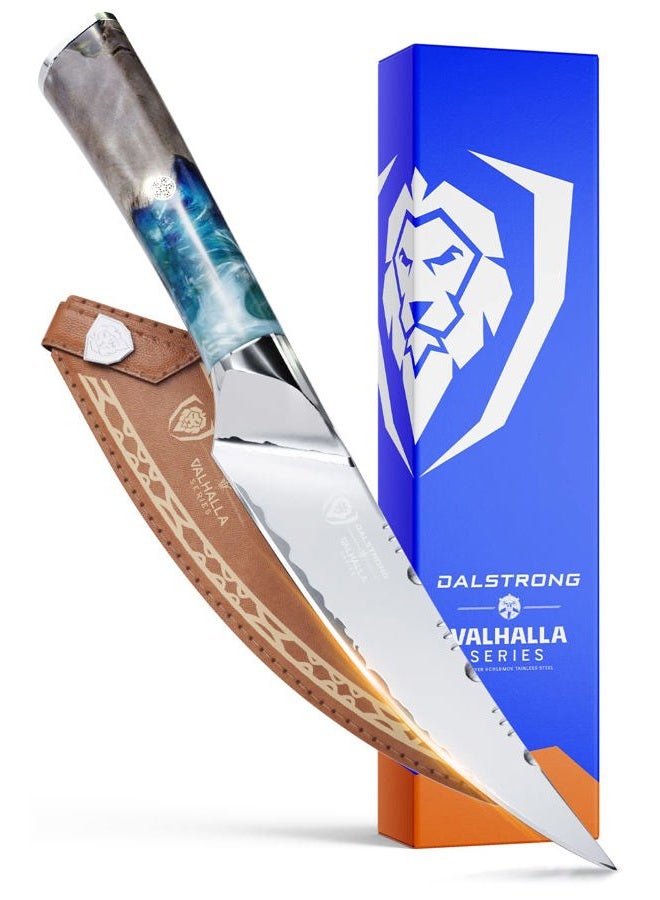 Dalstrong Fillet Knife - 6.5 inch - Valhalla Series - 9CR18MOV HC Steel - Celestial Resin & Wood Handle Kitchen Knife - Meat Cutting, Carving, Bone, Deboning, Boning- Leather Sheath - Image 1