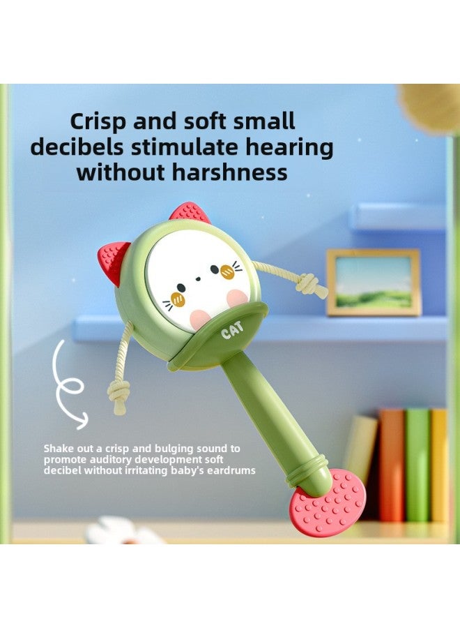Baby Toys 0 A 1 Year Old Newborn Children 3 To 6 Months Baby Grip Training Can Gnaw Gum Rattle-Color:Kitten Rattle  Training Hearing/grip/can Be Chewed - Image 4