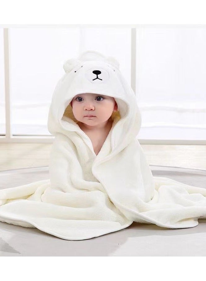 Baby Bath Towels Newborn Hooded Baby Towel Ultra Absorbent and Soft Cotton Hooded Washcloth for Baby Toddler Infant Unisex Hooded Baby Bath Towel - Image 1