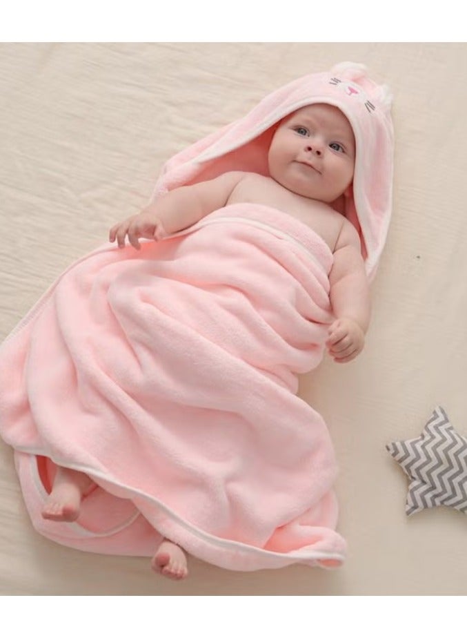 Baby Bath Towels Newborn Hooded Baby Towel Ultra Absorbent and Soft Cotton Hooded Washcloth for Baby Toddler Infant Unisex Hooded Baby Bath Towel - Image 2