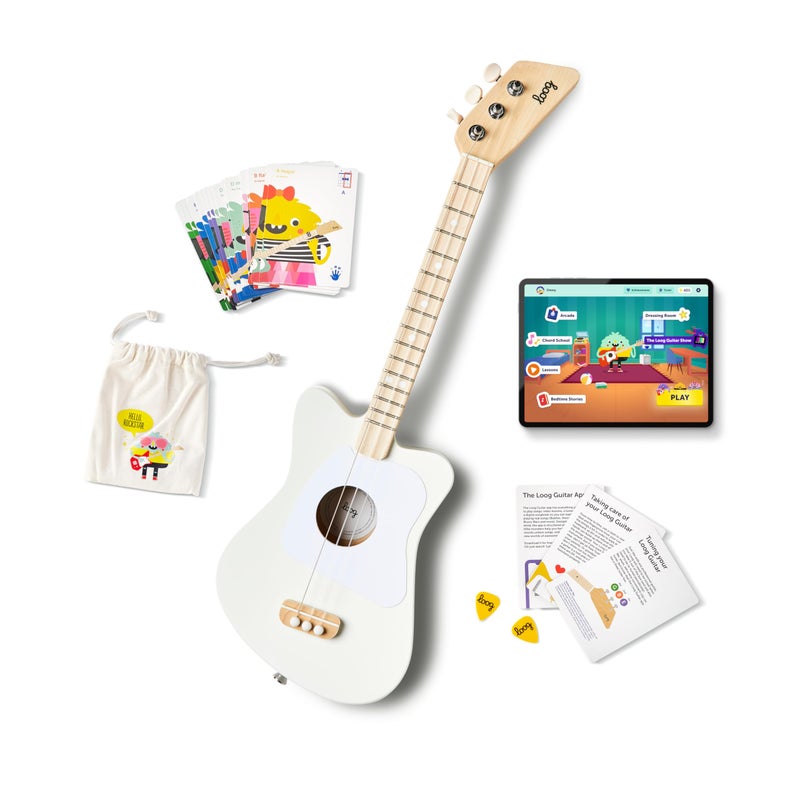 Loog Mini Acoustic kids Guitar for Beginners 3-strings Ages 3+ Learning app and lessons included - Image 1