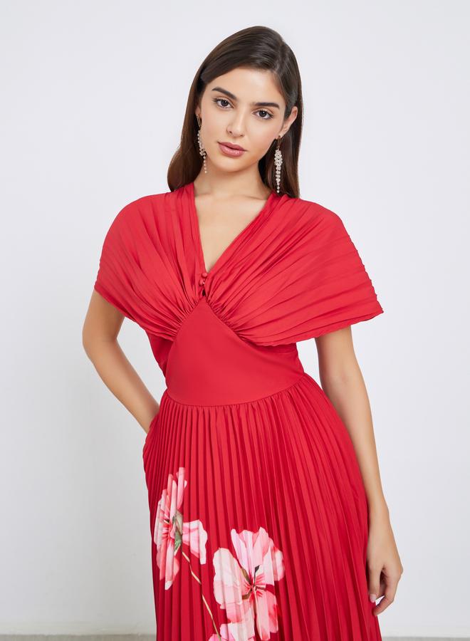 ستايلي فستان ميدي بطبعة زهور - Image 3