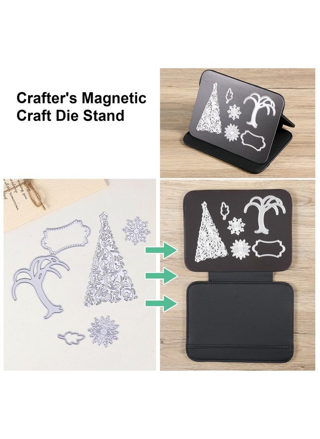 UNIMEIX UNIMEIX Crafter's Magnetic Craft Die Stand Craft Die Platform with Leather Case Magnetic Sheets for Dies Storage Supplies  - Image 4