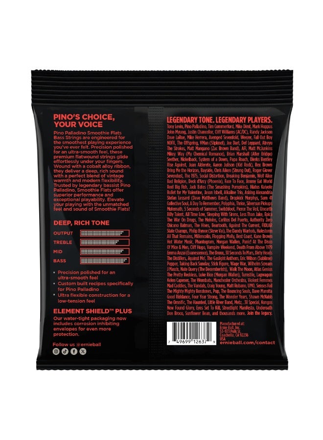 Ernie Ball P02748 Pino Palladino Smoothie Flats Electric Bass Strings, Extra Light, 38-98 Gauge - Image 2