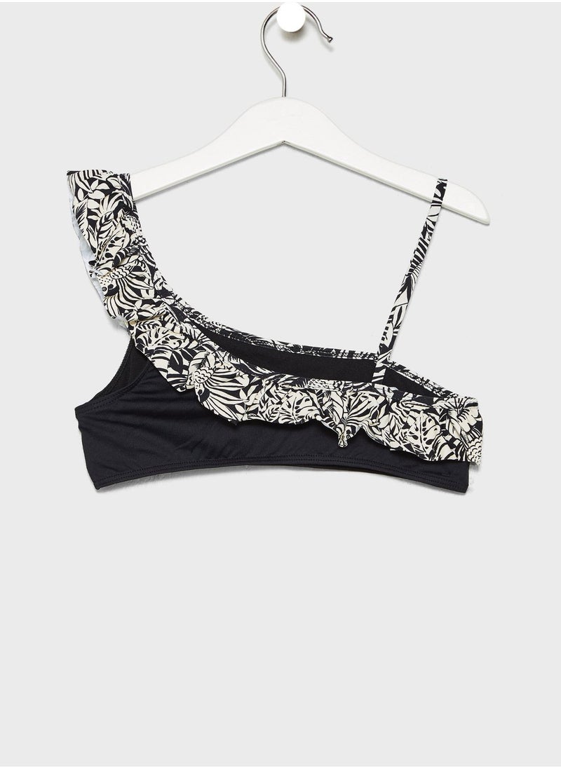 MANGO - Kids Ruffled Print Bikini - Image 1