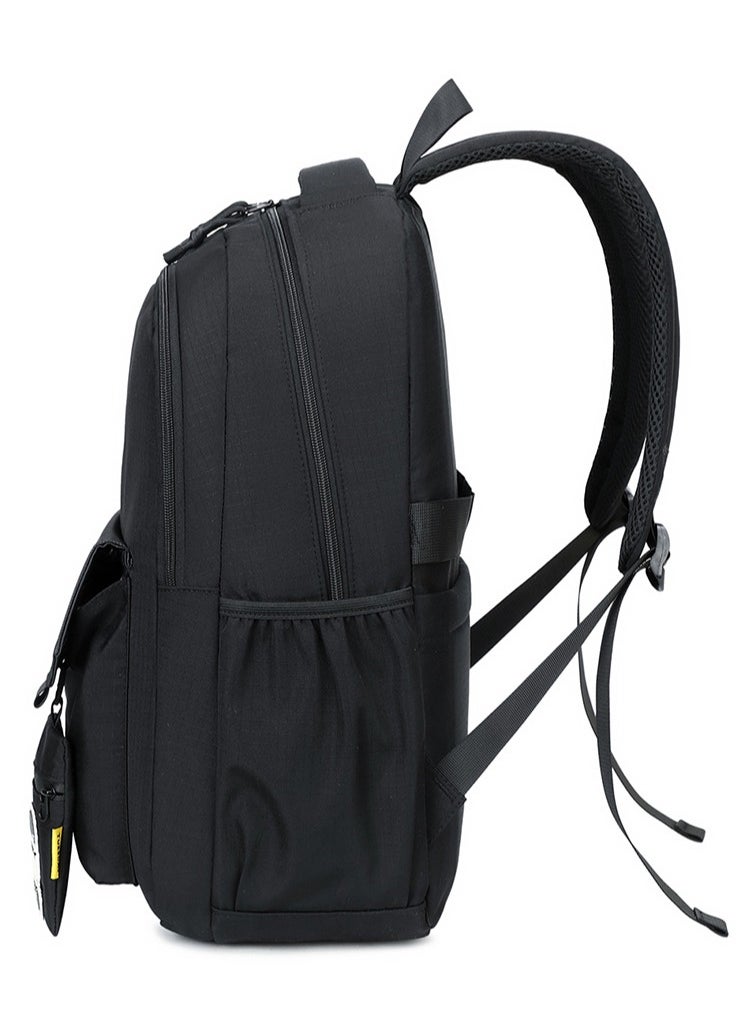 Generic - 328 Lightweight Laptop School Travel Multi-pocket Multi-Compartment Large Capacity Women's Water-resistant Collage Daily Use Backpack Bag - Black - Image 1