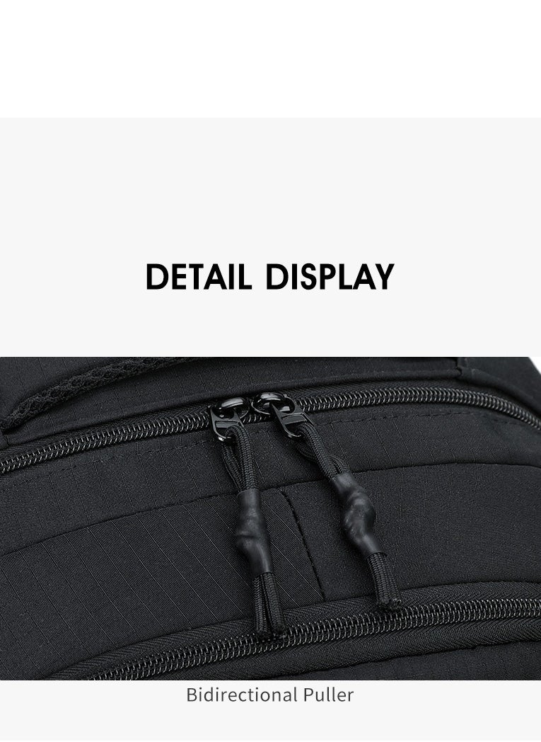 Generic - 328 Lightweight Laptop School Travel Multi-pocket Multi-Compartment Large Capacity Women's Water-resistant Collage Daily Use Backpack Bag - Black - Image 1