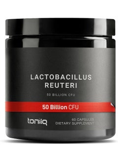 Toniiq 50 Billion Cfu Lactobacillus Reuteri Probiotic 50Mg Per Serving - L Reuteri Probiotics - Highest Cfu Count Lactobacillus Reuteri Probiotic - 60 Vegetarian Capsules - 60 Servings  - Image 1