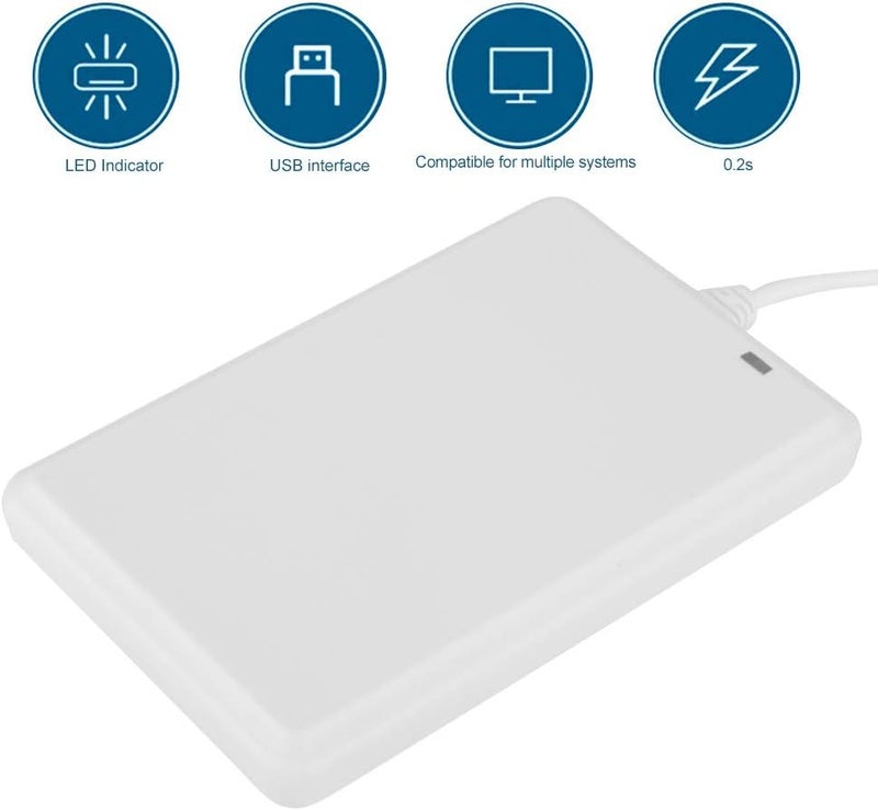 comfrt RFID Card Reader IC/ID Card Non-contact USB Drive-free NFC Door Access Card Reader Can Connect Computer and Mobile Phone(13.56Mhz IC Card) - Image 5