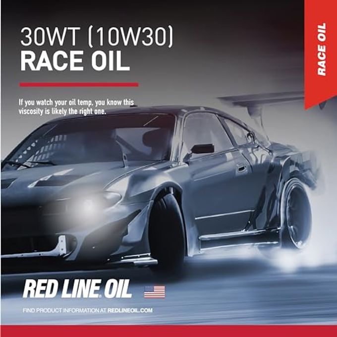 Red Line 10304 30Wt Synthetic Race Motor Oil (10W30) 1 Quart (12 Pack) - Image 2