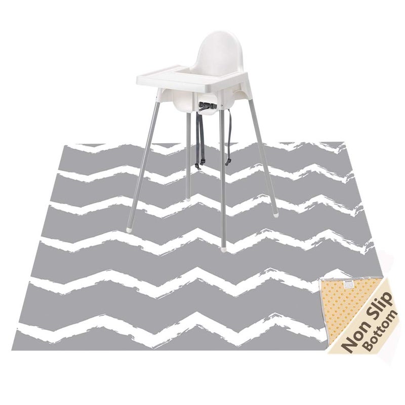 Womumon Large Splat Mat for Under High Chair/Arts/Crafts, WOMUMON Washable, Waterproof, Non Slip, Portable Floor Protector for Baby, Kids, Durable Spill, Splash Mat for Pet - Image 1