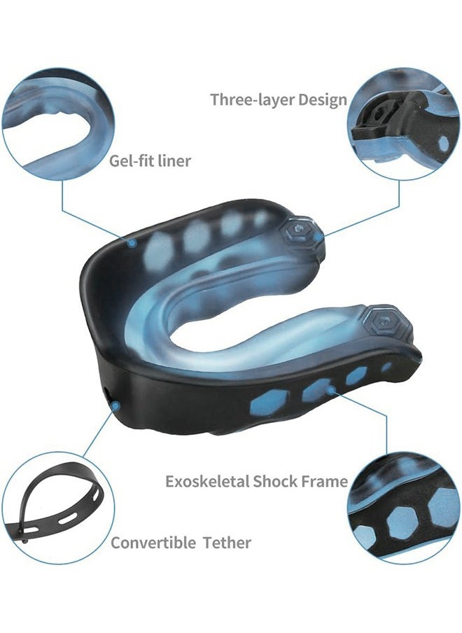 UETEEY 3 Pack EVA Mouthguards Set with Case, Sport Mouth Guards Mouthguard Gum Guard, Mouthguard Slim Fit for Boxing, Basketball, Hockey, Soccer, Premium Teeth Protection  - Image 2