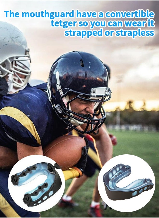 UETEEY 3 Pack EVA Mouthguards Set with Case, Sport Mouth Guards Mouthguard Gum Guard, Mouthguard Slim Fit for Boxing, Basketball, Hockey, Soccer, Premium Teeth Protection  - Image 4