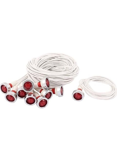 10 pieces neon indicator lamp, AC 220 volt, red light