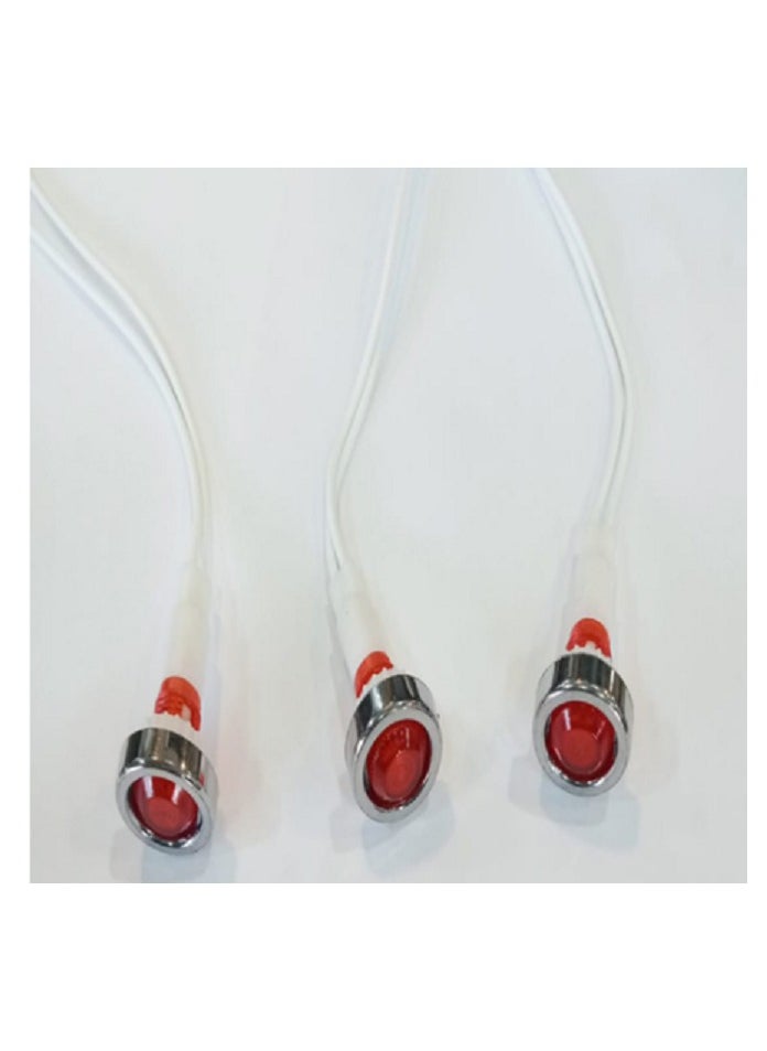 Generic - 10 pieces neon indicator lamp, AC 220 volt, red light - Image 1