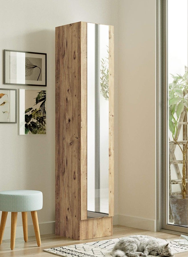 Home Canvas " Home Canvas Iron Mirrored Shoe Cabinet Pine finish" - Image 1