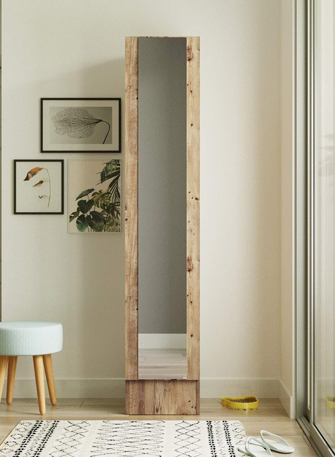 Home Canvas " Home Canvas Iron Mirrored Shoe Cabinet Pine finish" - Image 3