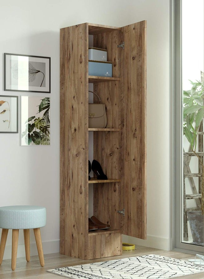 Home Canvas " Home Canvas Iron Mirrored Shoe Cabinet Pine finish" - Image 5