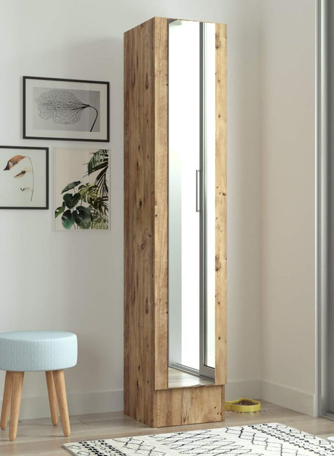 Home Canvas " Home Canvas Iron Mirrored Shoe Cabinet Pine finish" - Image 4