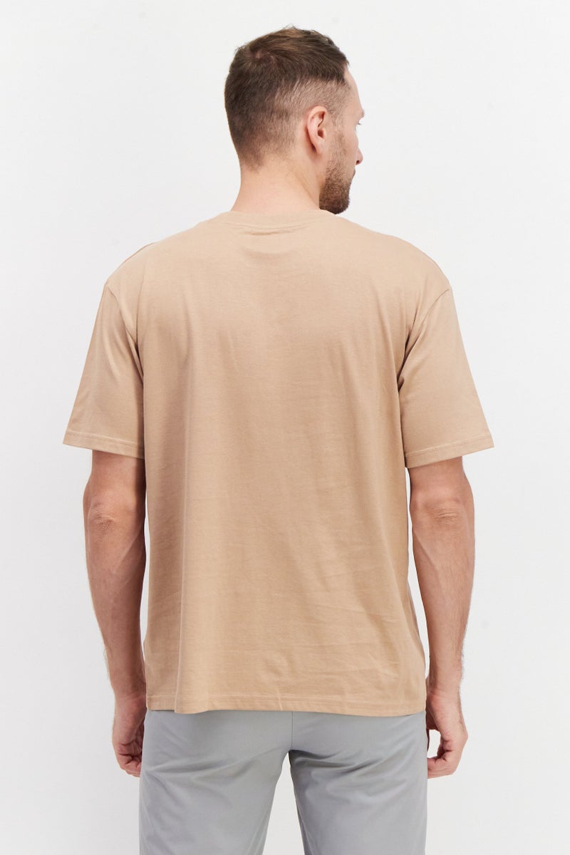 MARVEL Men Crew Neck Short Sleeve Graphic Print T-Shirt, Tan - Image 2