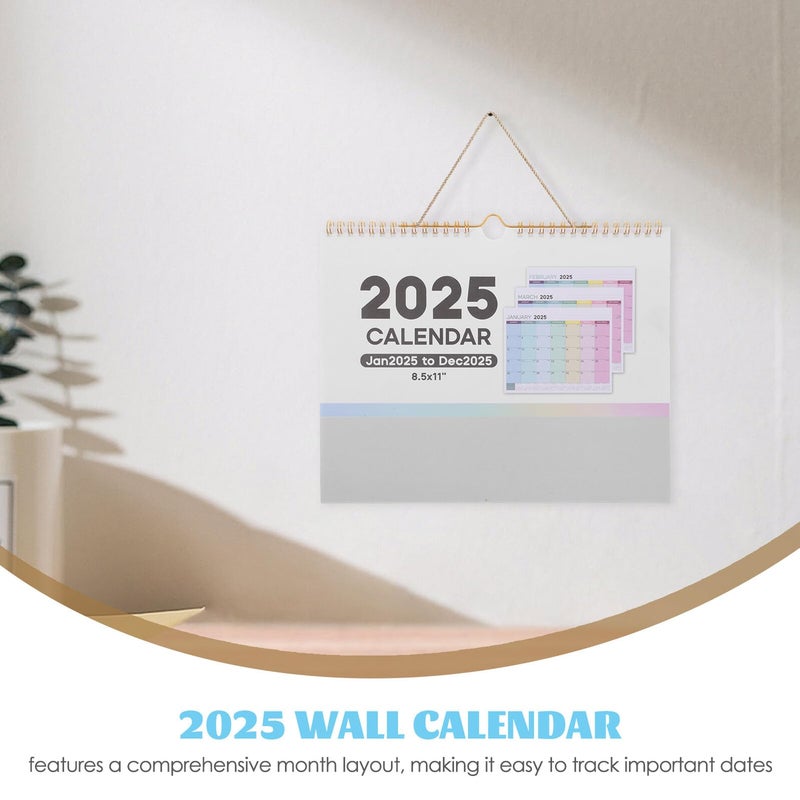تقويم حائطي شهري لعام 2025 مع العطلات الدولية للمنزل والمكتب والمدرسة - Image 4