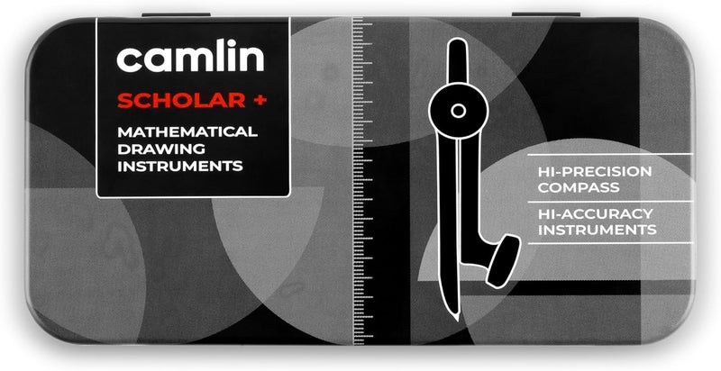 Camlin Mathematical Drawing Instruments Scholar (4899168): Compass, Protractor, Set Squares, Divider, Pencil, Eraser, Sharpener, Scale, 0.7 mm Mechanical Pencil & Lead. - Image 2