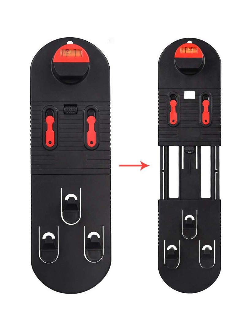 KASTWAVE أداة تعليق الصور، مجموعة تعليق على الحائط مع أداة تعليق الصور، أدوات تعليق إطار الصور، مجموعة أدوات تعليق الصور، محدد إطار الحائط مع مستوى لضبط الصور الثقيلة - Image 5