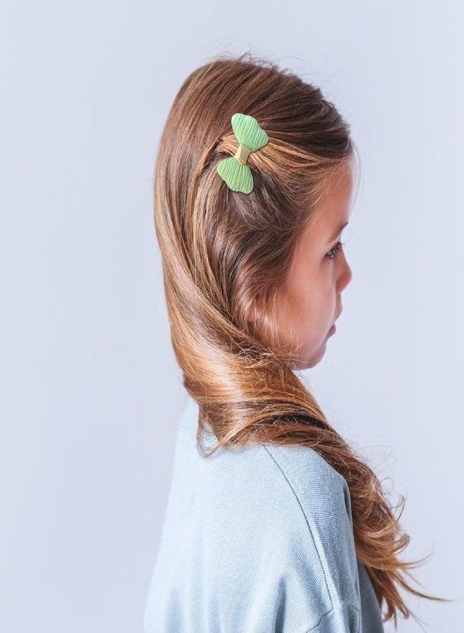 SYGA 10-Piece Baby Hair Clip Set for Girls Adorable Bow and Flower Designs Hair Pin Soft, Lightweight, and Stylish - Cyan - Image 3