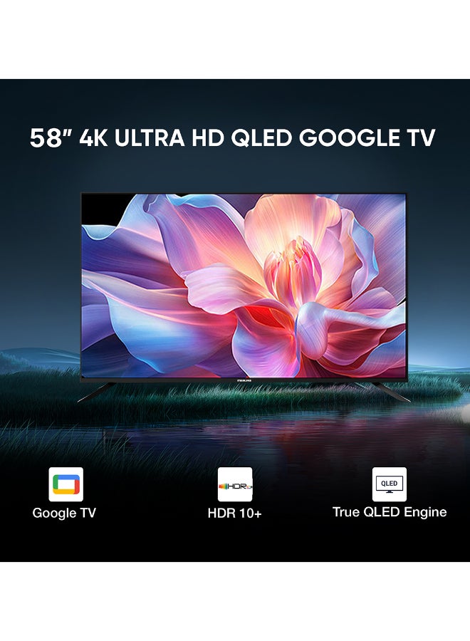 NIKAI 58 Inch 4K QLED Ultra HD Smart Google TV, 60Hz, Hands-Free Voice Control, Game Master, Dolby Vision + Atmos, 4K HDR10+, Effortless Connectivity With Android & Apple Devices, 2 Years Warranty NPROG60QLED Gamut - Image 2