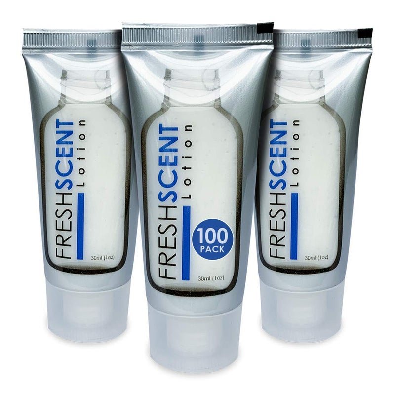 Freshscent Lotion 1oz 100 Pack Hotel Travel Size Bulk Amenities and Toiletries for Hospitality