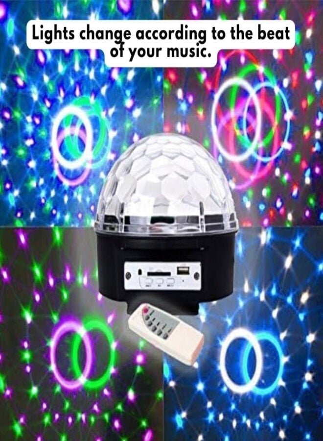 LC LED Crystal Magic Ball Light with Bluetooth Speaker and Remote Control - Image 4