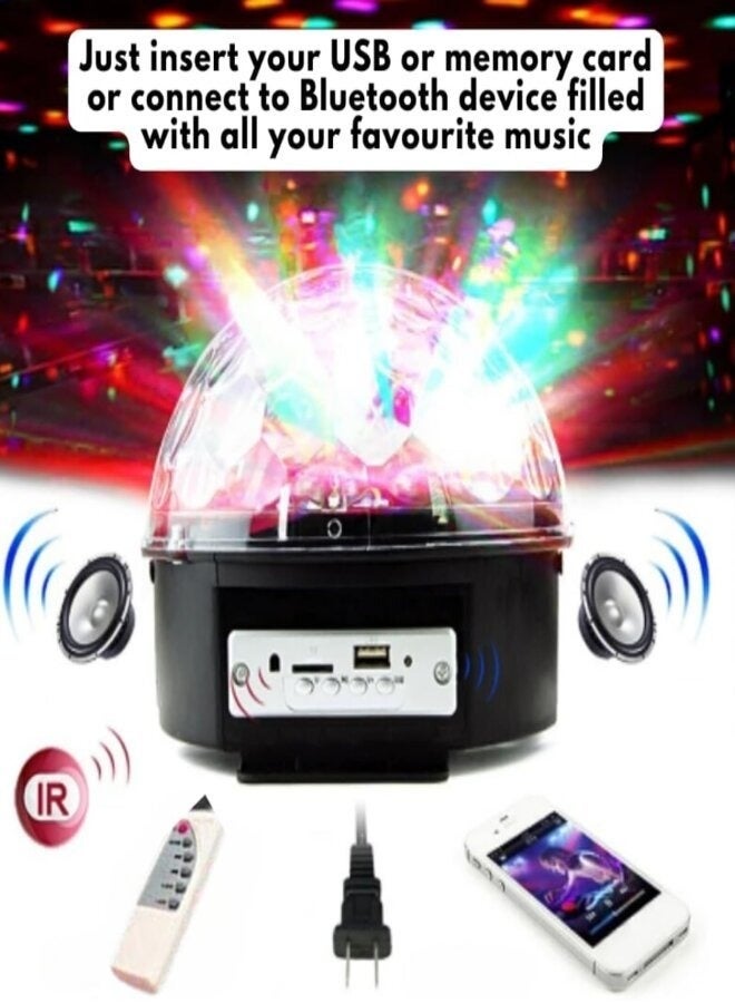 LC LED Crystal Magic Ball Light with Bluetooth Speaker and Remote Control - Image 3