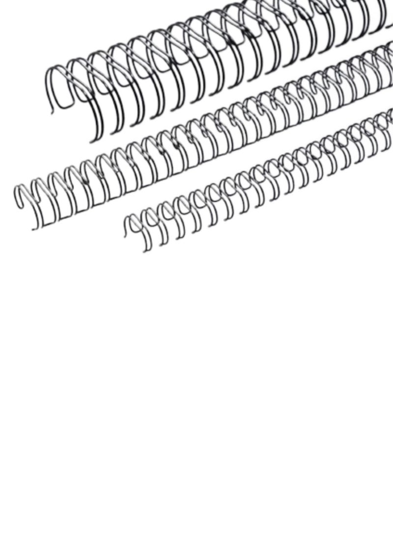 Terabyte RING BINDING WIRE 2:1 22MM(7/8") 23 LOOPS (BLACK) - Image 2