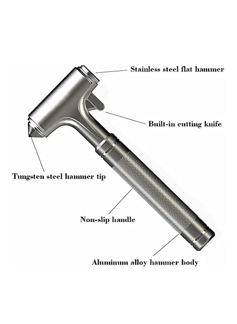 SYOSI Metal Car Glass Breaker with Seat Belt Cutter, Automotive Safety Hammer, Emergecy Escape Tool, Portable Small Car Window Hammer, Hard Aluminium Alloy Head - Image 3